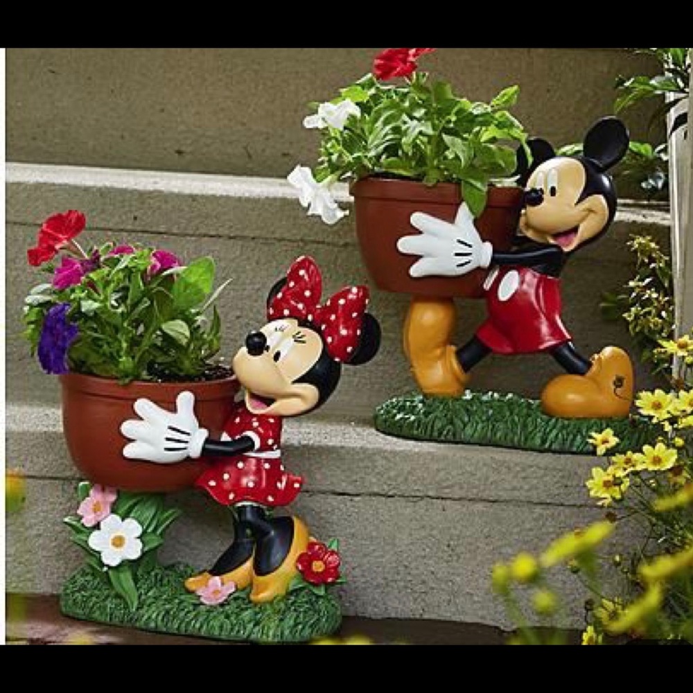 Mickey and Minnie Garden Planters
